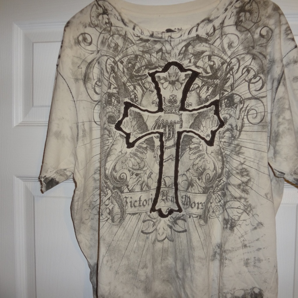 XG premium knits graphic raised cross tee